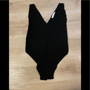 Zara Knit V Neck Bodysuit Medium